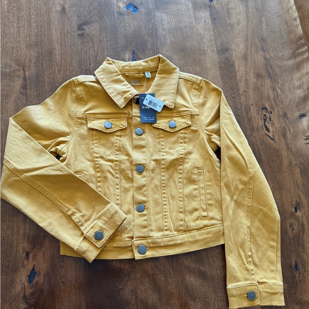 KIDPIK COLORED DENIM JACKET SIZE 10 GIRLS